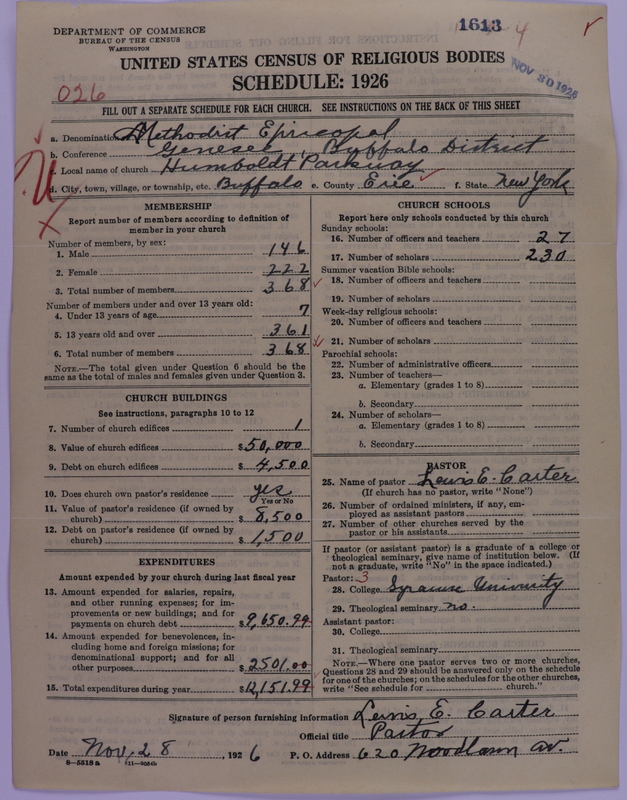 Scan of Methodist Episcopal Church: 1613