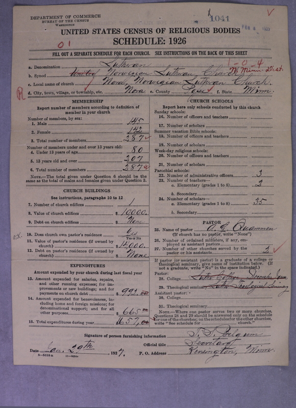 Scan of Norwegian Lutheran Church of America: 1041