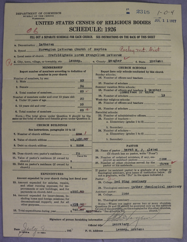 Scan of Norwegian Lutheran Church of America: 2316
