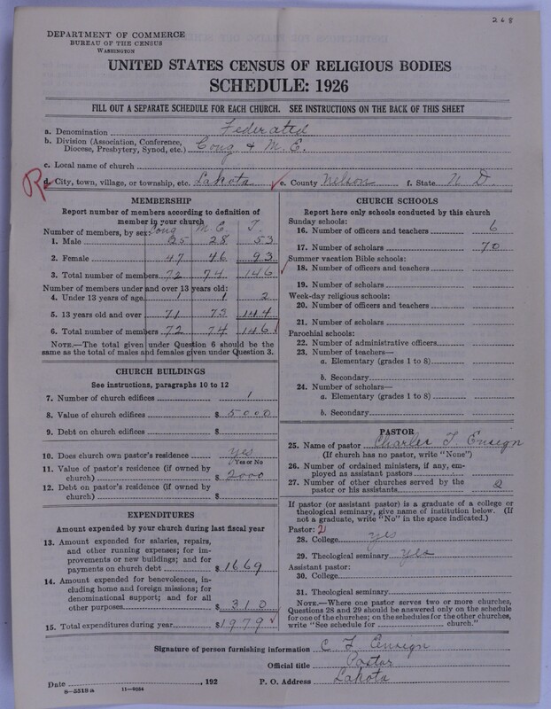 Scan of Federated Churches: 268