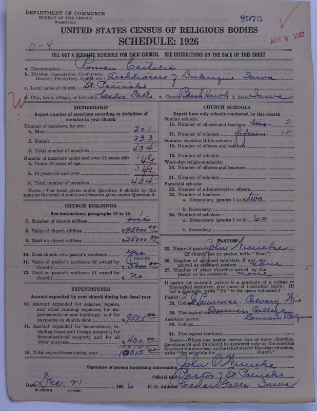 Scan of Roman Catholic Church: 8073
