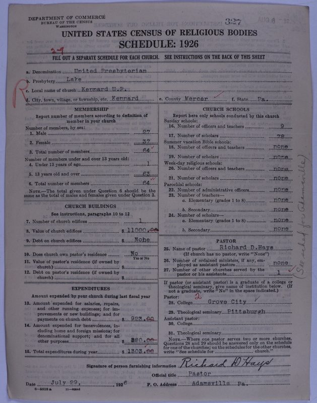 Scan of United Presbyterian Church of North America: 327