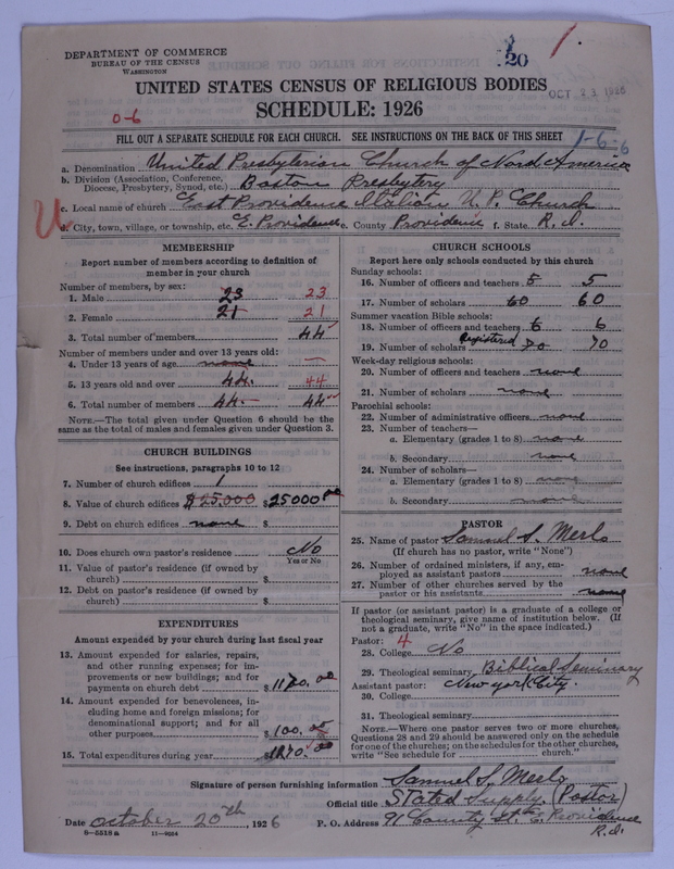 Scan of United Presbyterian Church of North America: 20