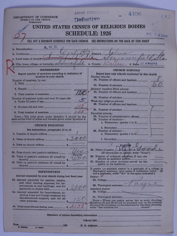 Scan of African Methodist Episcopal Church: 4486
