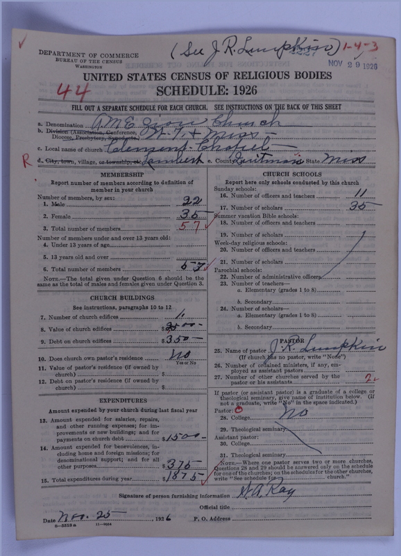 Scan of African Methodist Episcopal Zion Church: 2227