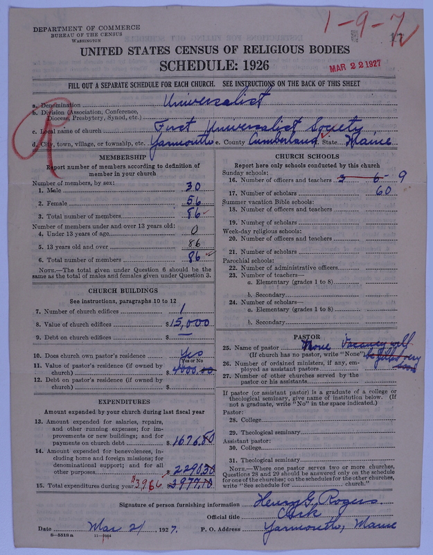 Scan of Universalist Church: 17