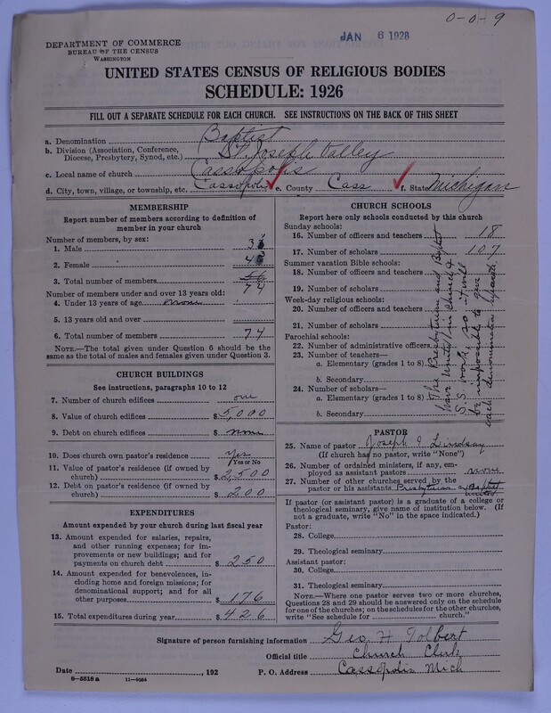 Scan of Federated Churches: