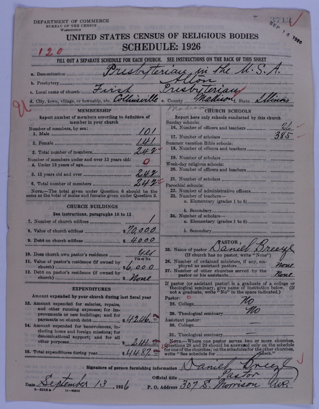 Scan of Presbyterian Church in the United States of America: 3712