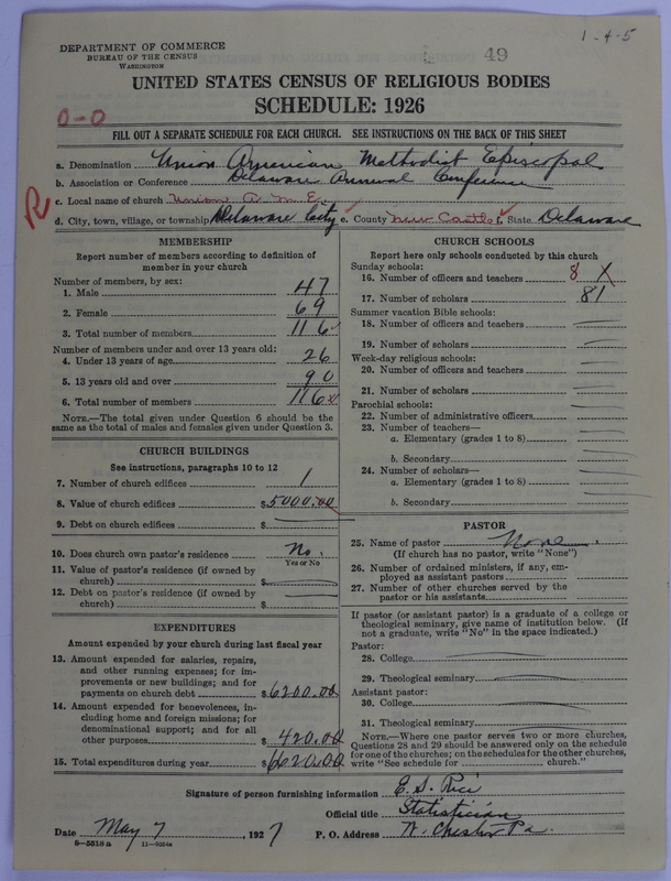 Scan of Union American Methodist Episcopal Church: 49