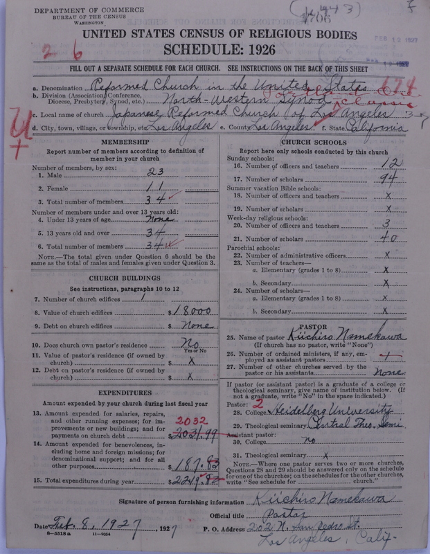 Scan of Reformed Church in the United States: 1706