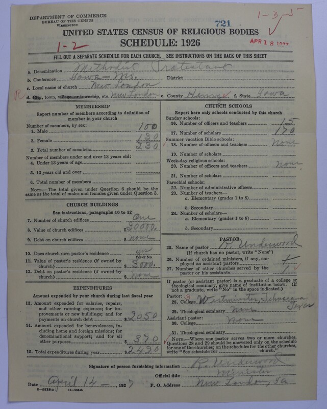 Scan of Methodist Protestant Church: 721