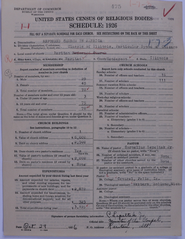 Scan of Reformed Church in America: 475