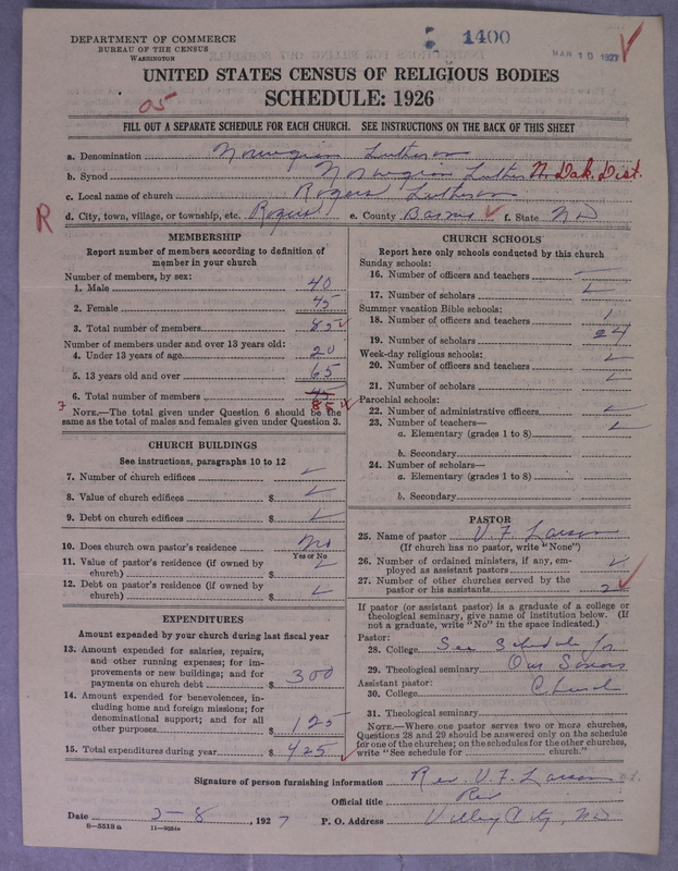 Scan of Norwegian Lutheran Church of America: 1400