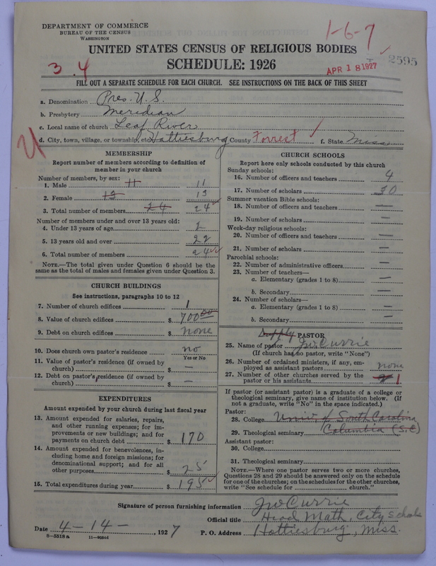 Scan of Presbyterian Church in the United States: 2595