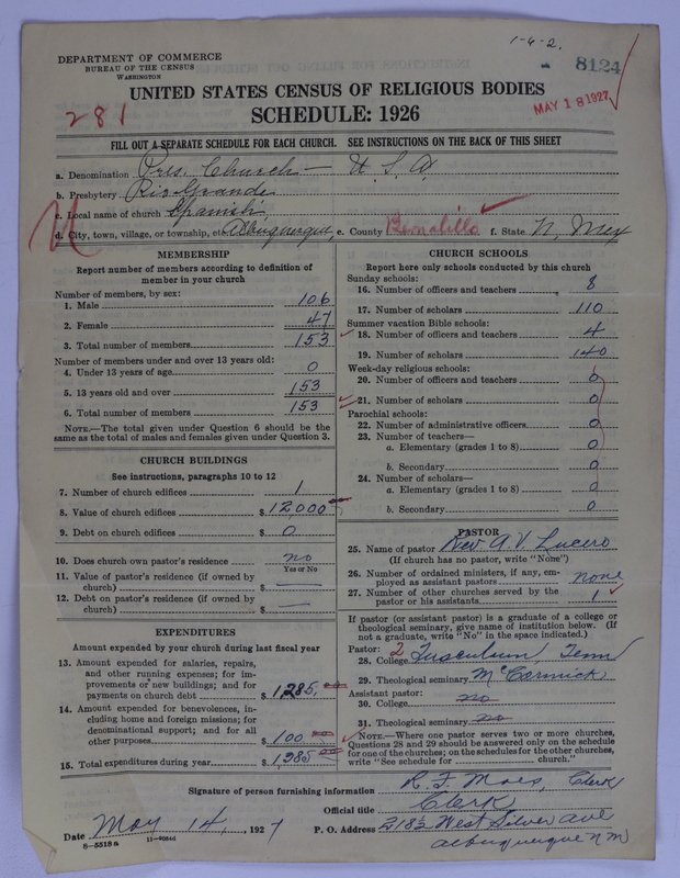 Scan of Presbyterian Church in the United States of America: 8124