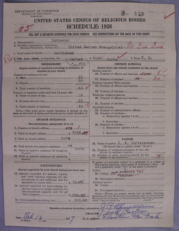 Scan of United Danish Evangelical Lutheran Church in America: 113