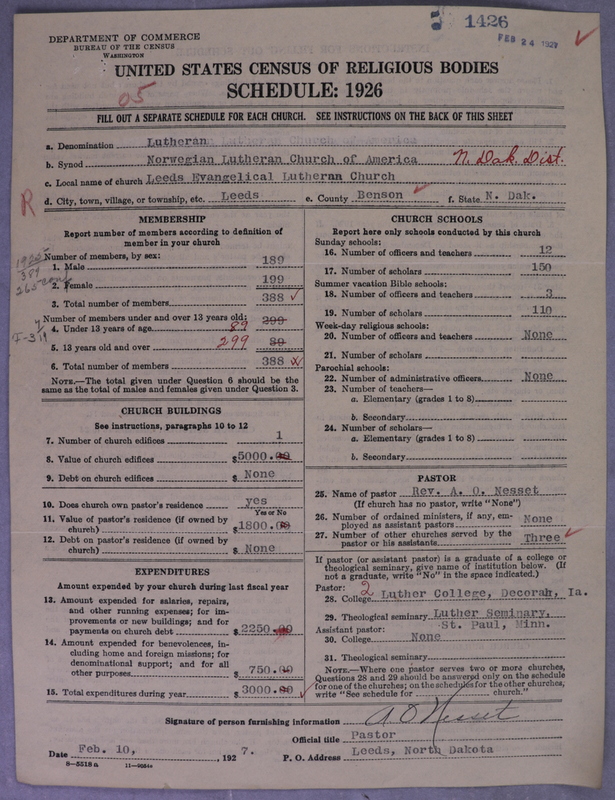 Scan of Norwegian Lutheran Church of America: 1426