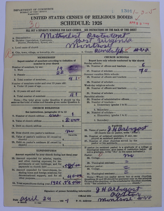 Scan of Methodist Protestant Church: 1301