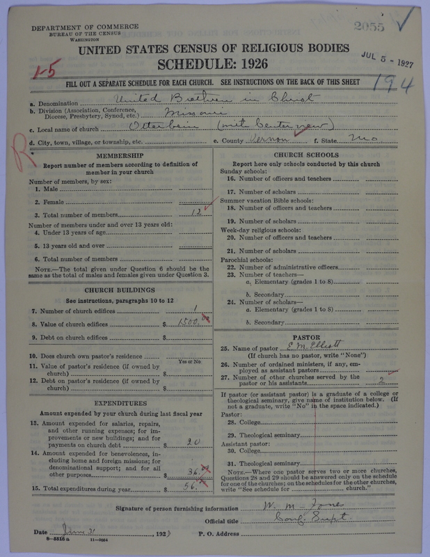 Scan of Church of the United Brethren in Christ: 2055