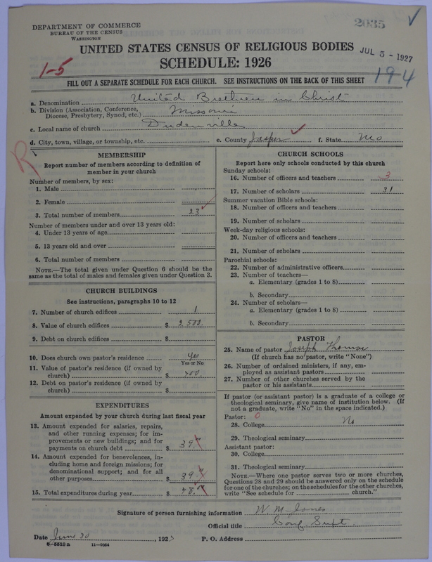 Scan of Church of the United Brethren in Christ: 2035