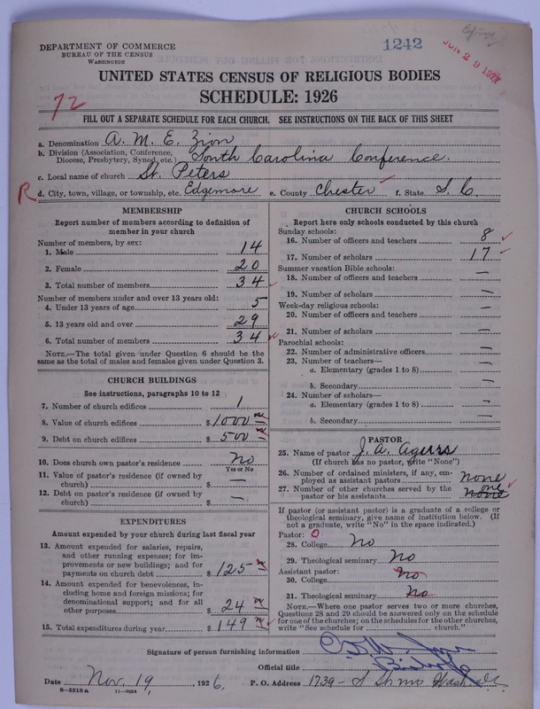 Scan of African Methodist Episcopal Zion Church: 1242