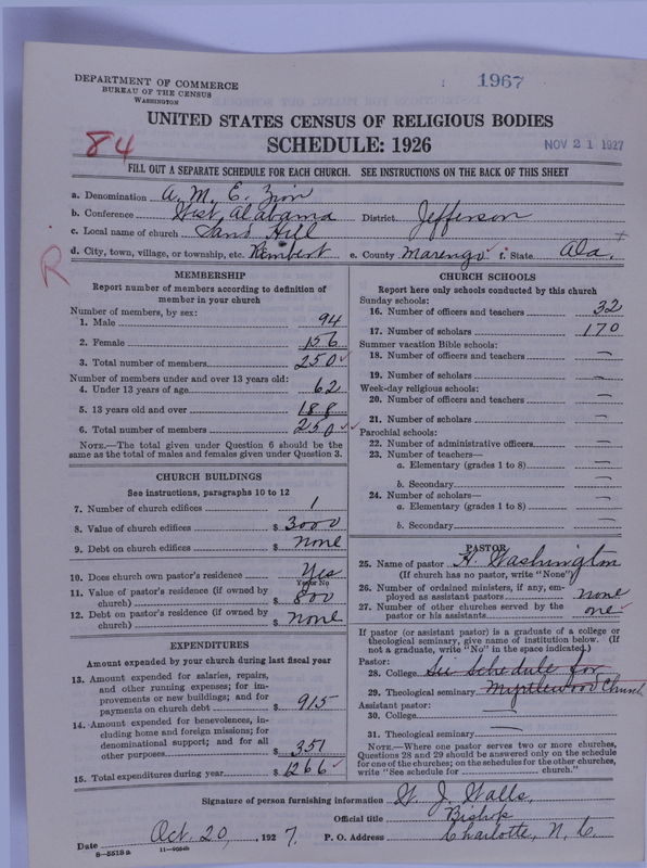 Scan of African Methodist Episcopal Zion Church: 1967