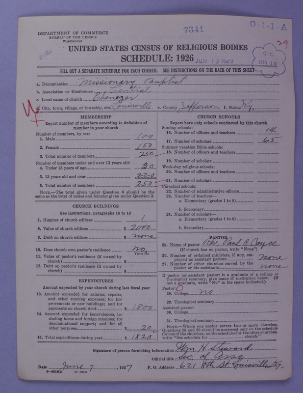Scan of Negro Baptists: 7341