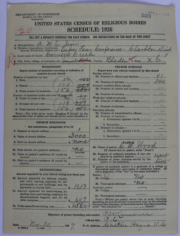 Scan of African Methodist Episcopal Zion Church: 533