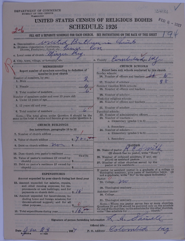 Scan of Church of the United Brethren in Christ: 2802