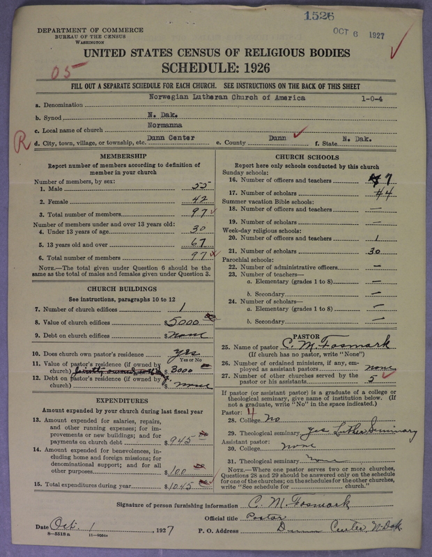 Scan of Norwegian Lutheran Church of America: 1526