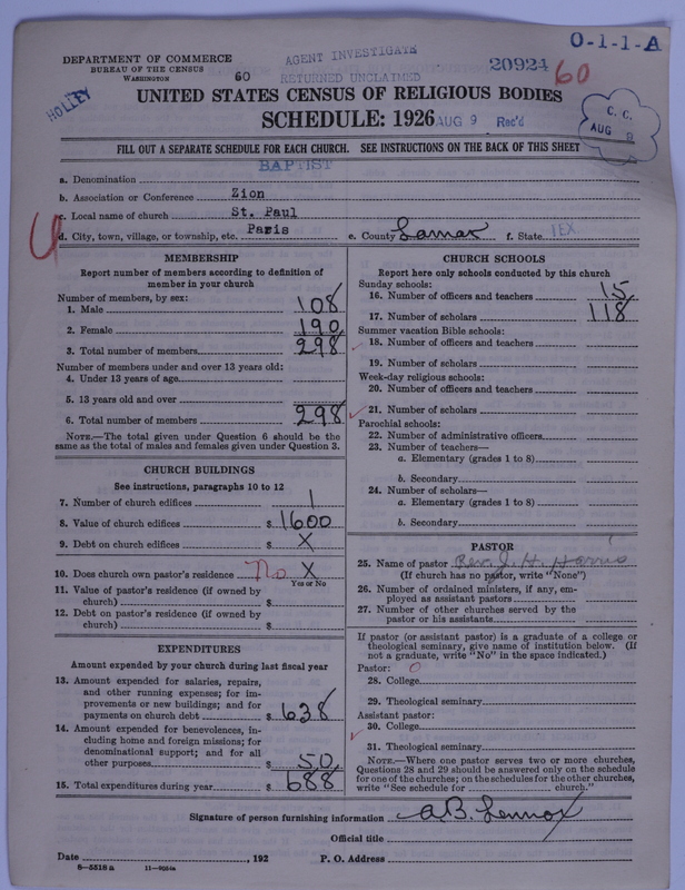Scan of Negro Baptists: 20924