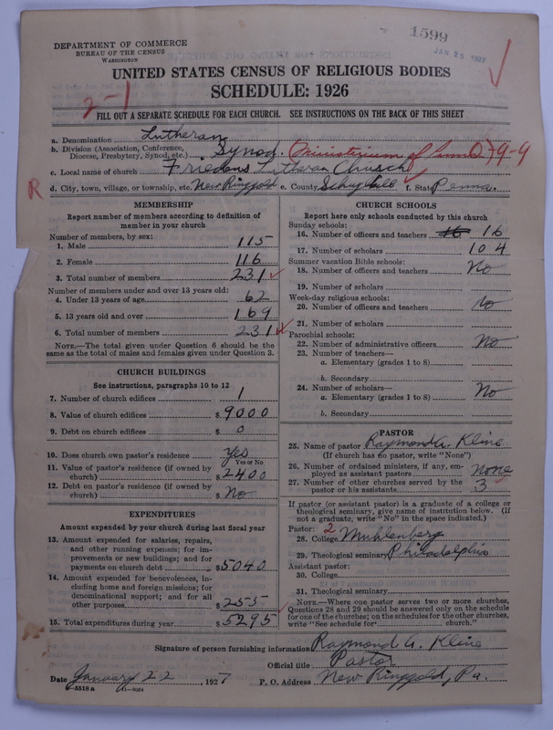Scan of United Lutheran Church in America: 1599