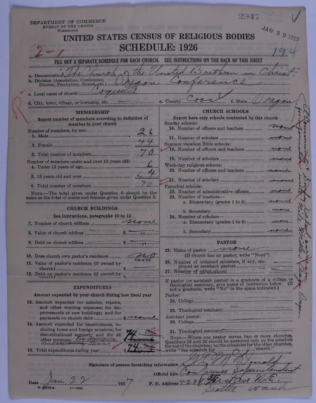 Scan of Church of the United Brethren in Christ: 2947