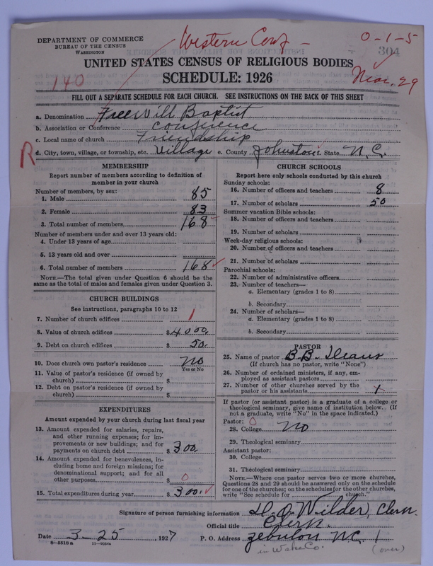Scan of Free Will Baptists: 304