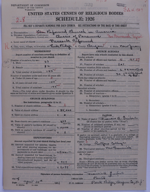 Scan of Reformed Church in America: 322