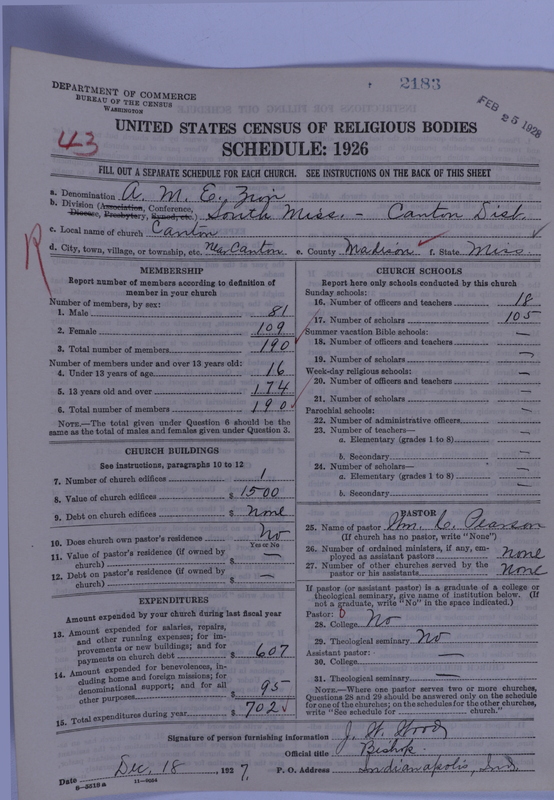 Scan of African Methodist Episcopal Zion Church: 2183