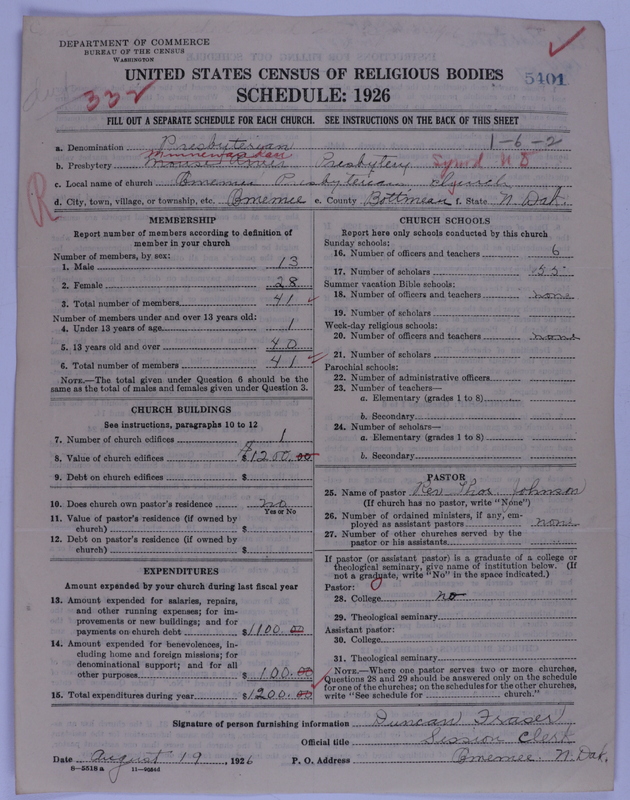 Scan of Presbyterian Church in the United States of America: 5401
