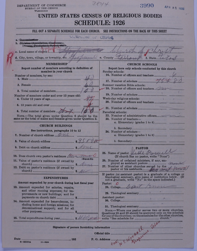 Scan of Churches of Christ: 3990