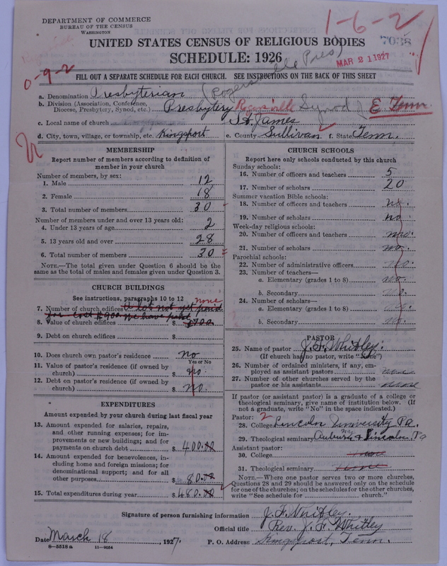 Scan of Presbyterian Church in the United States of America: 7038