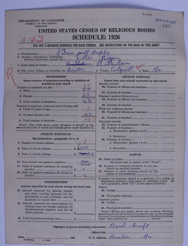Scan of Free Will Baptists: 540