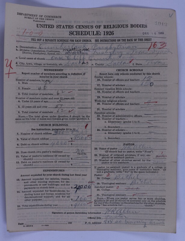 Scan of Cumberland Presbyterian Church: 1012