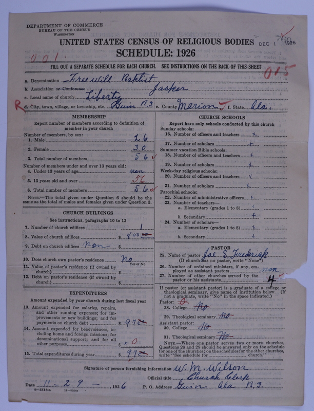Scan of Free Will Baptists: 760