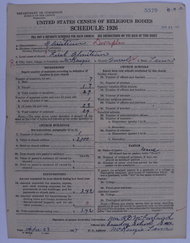 Scan of Disciples of Christ: 5579