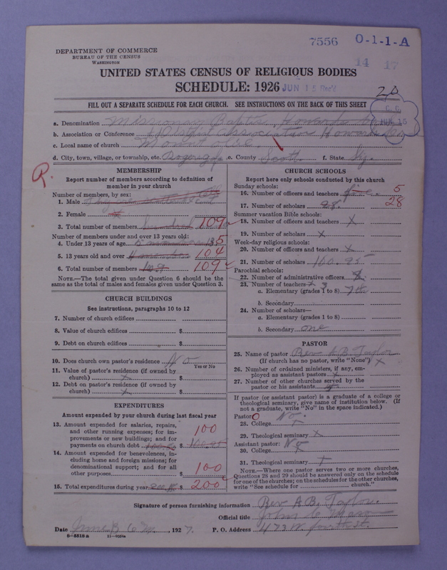 Scan of Negro Baptists: 7556