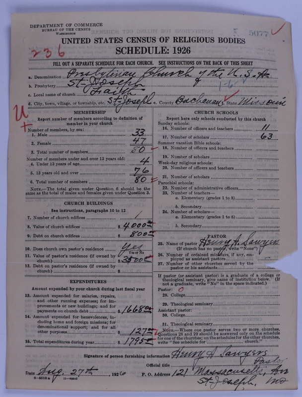 Scan of Presbyterian Church in the United States of America: 5077