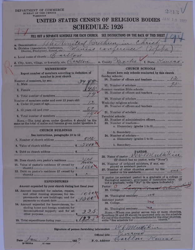 Scan of Church of the United Brethren in Christ: 2213