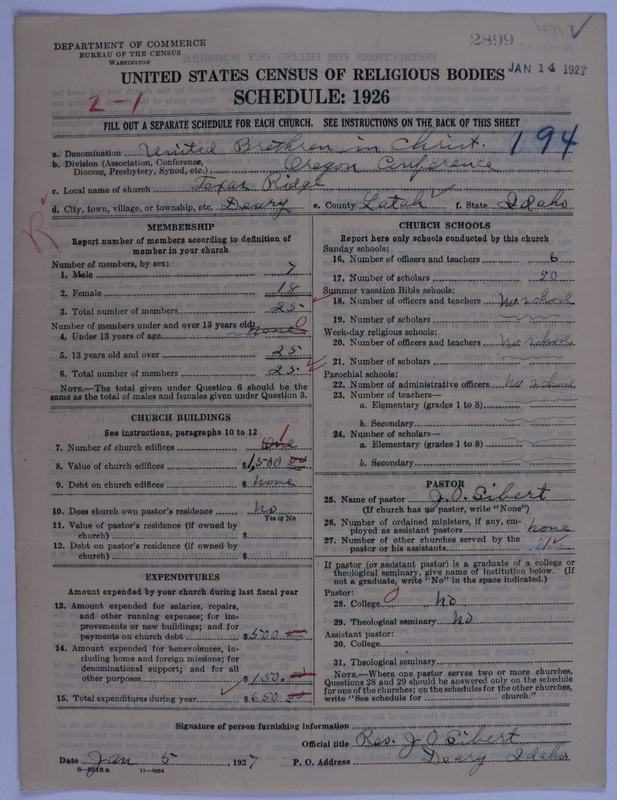 Scan of Church of the United Brethren in Christ: 2899