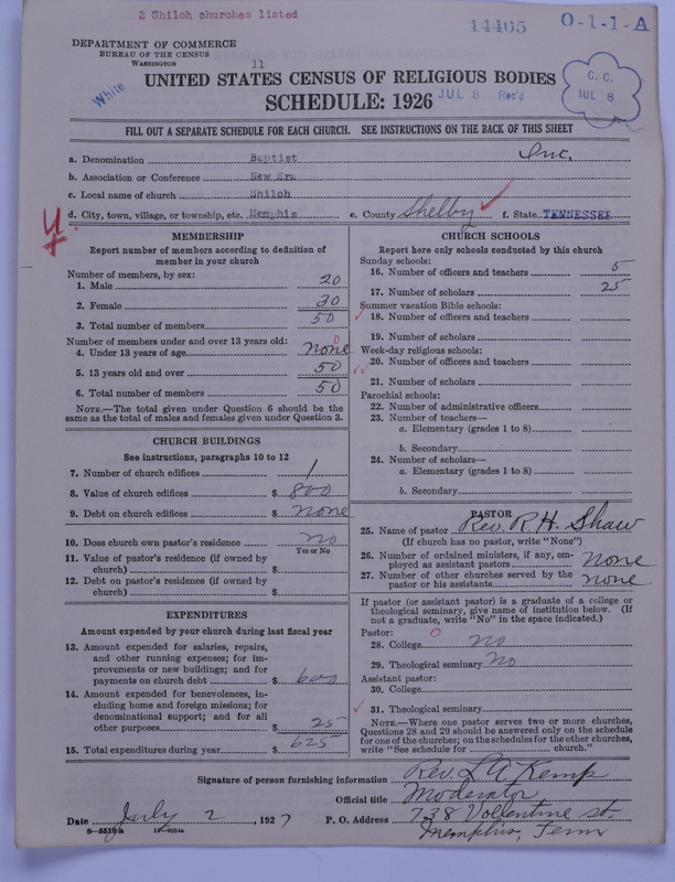 Scan of Negro Baptists: 14405