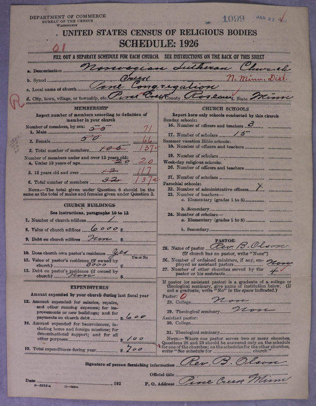 Scan of Norwegian Lutheran Church of America: 1099