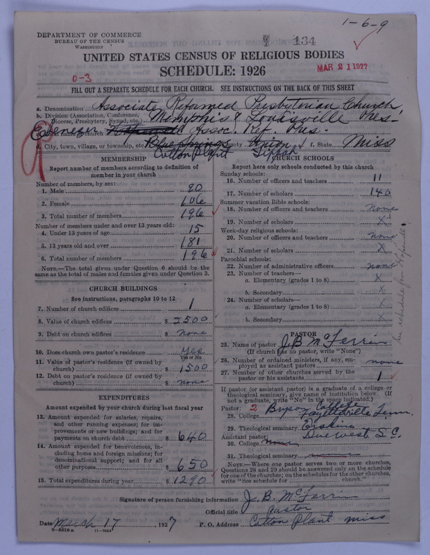 Scan of Associate Reformed Presbyterian Church: 134
